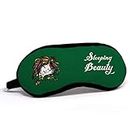 Indigifts Valentine Gift For Girlfriend Sleeping Beauty Quote Printed Green Eye Mask 7.8X3.3 inches - Valentine Gifts For Girlfriend, Gift For Girlfriend Birthday Special, Wife Gifts For Birthday