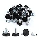 AIEX Adjustable Furniture Levelers, 16pcs Leveling Feet Screw in Chair Feet with T-Nuts Table Chair Leveler Furniture Glide Leveling Feet for Furniture Leg Cupboard(Metric M6)