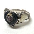 Barabara Bixby Winged Heart Ring Silver & 18k Gold