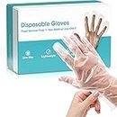 KS Premium Gloves | Pack of 200 | 100% Compostable Disposable Hand Gloves | Transparent & Disposable Gloves | Universal Size Gloves | For Gardening, Cleaning & Public Areas (Free Size, Pack of 200)