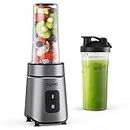 Smoothie Blender, Syvio 600W Personal Blenders for Smoothies, Juice and Shakes, Mini Blender with 2 Speed Control, Mixer Blender with 2 BPA-Free 20Oz Sport Cups