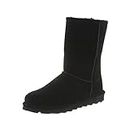 BEARPAW Women's Elle Short Black Size 8 | Women's Boot Classic Suede | Women's Slip On Boot | Comfortable Winter Boot