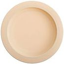 Sammons Preston Plate with Inside Edge, 9" Plate with Food Spill Prevention Aid, Durable Plates with Inner Lip, Eating Support for Children, Adults, Elderly and Disabled, Polypropylene, Off-White