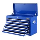 Giantz 10 Drawer Tool Box Chest Cabinet Toolbox Storage Garage Organiser Blue