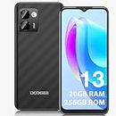 DOOGEE N50 Pro Telephone Portable, 20GB RAM+256GB ROM/TF 1TB, Caméra AI 50MP, Android 13, 6.52'' HD+, Batterie 4200mAh 18W, Widevine L1 Smartphone Pas Cher, 4G OTG/GPS/Face ID