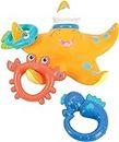 Nuby – Badespielzeug Seestern mit 3 Ringen – Baby und Kinder Wasserspielzeug – Sicheres Badewannespielzeug Kleinkinder – 18+ Monate