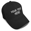 Speedy Pros Baseball Cap Custom Personalized Text Acrylic Dad Hats for Men & Women Strap Closure Black