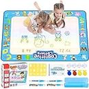 Water Doodle Mat, 40x32 Inches Water Drawing Mat Water Coloring Mat Aqua Magic Doodle Mat, Toddler Water Mat for Mess Free Painting, Educational Kids Toys Gifts for 3 4 5 6 7 8 Year Old Boys Girls