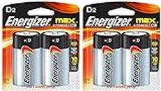 Energizer Alkaline Battery, "D" Size, 2/PK (Pack of 2)