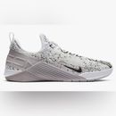 Zapato de tenis para mujer Nike React Metcon blanco negro atmósfera gris sin cordones talla 10