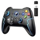 EasySMX Wireless Controller PC PS3, 9013pro Bluetooth Game Controller Gaming Gamepad Joystick PC Windows Android TV Black and Red