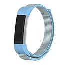 Strap-it Bracelet en Nylon pour Fitbit Alta (HR) - Bleu
