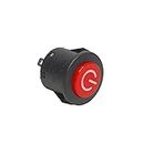 Electronic Spices AD2212 Round 12v DC 10A 250VAC Push Button On Off Switch for Electric Kids Car E-Bike Toys (Pack of 2, Multicolour)