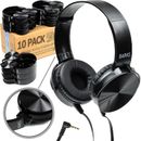 Bulk Classroom Headphones (10 Pack) - On-Ear Premium Student Headsets: PerfecB11