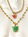 True Love Butterfly Zirconia Pendants Gold Necklace Style Vintage Yves Saint Lau