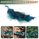 Decoración de pavo real adornos de Navidad brillo pájaro con clip decoración de árboles de Navidad regalo
