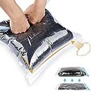 Compression Bags - Travel Accessories - 10 Pack Space Saver Bags - No Vacuum or Pump Needed - Vacuum Storage Bags for Travel Essentials - Home Packing-Organizers (Blue)