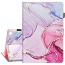 Dteck Case for Samsung Galaxy Tab A 10.1 Case 2019 Model SM-T510/SM-T515, Multi-Angle Viewing Protective PU Leather Folio Cover for Samsung Tab A 10.1 2019 Release Tablet, Purple Gold Marble