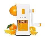 SUPMAKIN Hand Citrus Juicer, Manual Orange Squeezer, 99% Extraction Rate with 17 OZ Container, Pulp Strainer, Easy to Clean & Use, Kid's Safty Juicing