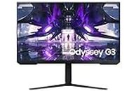 Samsung 32-inch(80cm) FHD Odyssey G3 Gaming, 165 Hz, 1 Ms MPRT, Flat Monitor, Height Adjustable Stand, Bezel-Less Display, Eye-Saver Mode, AMD FreeSync Premium, (LS32AG320NWXXL, Black)