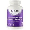 AOR - Calcium D-Glucarate + Milk Thistle Supplement, 60 Capsules - Liver Health Formula and Promote Detoxification Supplement - Support Healthy Cellular Growth - Milk Thistle Liver Detox