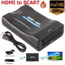 SCART to HDMI Compatible Video Audio Upscale Converter Signal Adapter 1080P Port