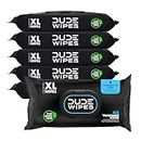 DUDE Wipes - Flushable Wipes - 6 Pack, 288 Wipes - Unscented Extra-Large Adult Wet Wipes - Vitamin-E & Aloe - Septic and Sewer Safe