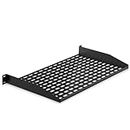 Pyle 1U Server Rack Shelf- 19-Inch Universal Device Server Rack Mount Tray, Good Air Circulation, Cantilever Mount, Wall Mount Rack, Computer Case Mounting Tray-Weight Capacity 110lb/49kg
