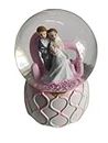 Prezzie Love Couple Glass Snow Globe Showpiece with Lights for Gifting; [Snowglobe]