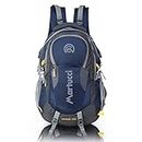 Martucci Hammer 45L Spacious Lightweight Polyester 17 Inch Unisex Laptop Backpack for Men and Women/Tourist Bag with Rain Cover and Night Reflector, Backpack for Camping Hiking Trekking (Blue)