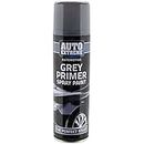 All Purpose Automotive Spray Paint 250ml Can Grey Primer Finish Aerosol Metal Interior Exterior Fast Dry Excellent Coverage Adhesion - Grey Primer - Single
