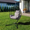 Hanging Egg Swing Chair Stand Hammock Patio Chair Indoor Outdoor w/Cushion