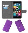 ACM Rotating Clip Flip Case Compatible with Nokia Lumia 830 Mobile Cover Stand Orchid Purple