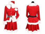 Miss Santa Claus Kostüm Deluxe Frau Claus Anzug Übergröße Outfit XL - XXL Neu