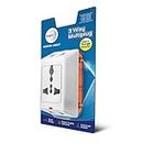 Wipro 3 Way Multiplug Adaptor with 1 Universal Socket |Inbuilt Surge Protection & Power Supply Indicator | Compact & Light Weight | 6Amp Multiplug Socket for Home, Office | Pack of 1 (White)
