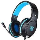 Gaming Headset for Xbox One, PS4,Nintendo Switch, Bass Surround and Noise Cancelling with Flexible Mic, 3.5mm Wired Adjustable Soft Over-Ear Headphones for Laptop PC Mac iPad Smartphones