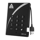 Apricorn 1TB Aegis Padlock Encrypted USB 3.1 Gen 1 Hard Drive with PIN Access A25-3PL256-1000
