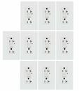 10 Pack 20A GFCI outlet  Tamper Resistant Receptacle Wallplate White ETL listed