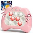 AOTIBO Fast Push Pop Game It Light Up Fidget Toys for Kids Adults, Handheld Game for Kids 6-12, Quick Push Bubble Stress Toy, Travel Games Christmas Birthday Gifts for 8-12 Year Old Boys Girls (Pink)