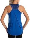 Aeuui Womens Workout Tops for Women Racerback Tank Tops Mesh Yoga Shirts Athletic Running Tank Tops Sleeveless Gym Clothes Dark Blue