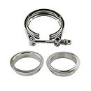 3.5 Inch 3.5" Stainless Steel Exhaust V Band Clamp Male Female Flange Assembly