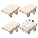 Shoe Slots Organizer 4Pcs Non-Slip Double Layer Shoe Stacker Plastic Shoe Space Savers Holds Total 8 Pairs Sandals Heels Flats Sneakers for Closet