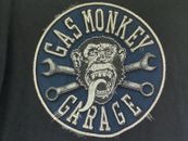 GENUINE REAL 2017 embroidered GAS MONKEY GARAGE black t shirt sz 2XL XXL