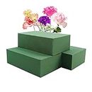 Prashent 3Pcs Floral Foam Blocks,Green Wet Dry Flower Foam Plant Foam for Fresh & Artificial Flower Arrangements DIY Craft 5.5”L x 3.1”W x 1.7”H