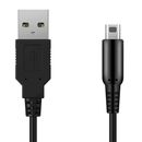 USB Ladegerat Netzteil Daten Kabel 1,2m Schwarz Kompatibel mit Ninten New 3DS XL