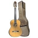 Vault Performer Pro All Solid Body Classical Guitar with Armrest and Dual EQ Pickup - Natural