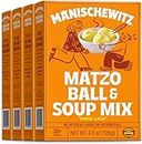 Manischewitz Matzo Ball and Soup Mix, 4.5oz (4 Pack) | Easy Prep | Kosher for Passover | Nothing Artificial | No MSG | Classic Fluffy Texture