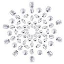 PH PandaHall 70pcs Sew on Rhinestones 7 Styles Flatback Gemstones 7 Styles Faceted Crystal Buttons Clear Sewing Gemstones for Wedding Dress Clothing Shoes Bags Hats Costume Decor, 13~18mm
