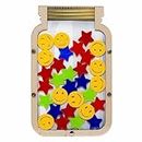 The Rosette Imprint Reward Jar, Incentive Jar for Kids, Children with Stars and Smilies - Jar