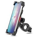 Bike Phone Mount Grefay Universal Motorcycle Cell Phone Holder Smartphone Clamp 360° Rotatable for iPhone 14/13/12/11/X Pro max, Galaxy S10e/10/9/8/7+ Edge, and 3.5"-6.5" Other Devices